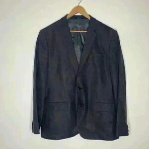 Express mens gray blue suit separates jacket 44